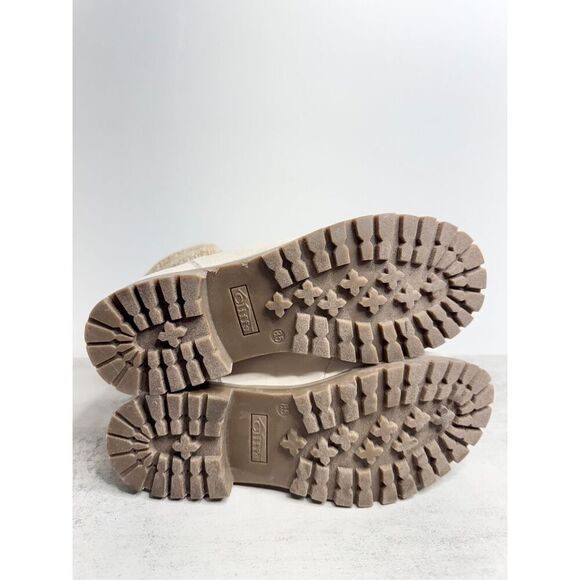 Cliffs by White Mountain Lace Up Boots Womens Size 8.5 Off White Knit Detail - Picture 6 of 6